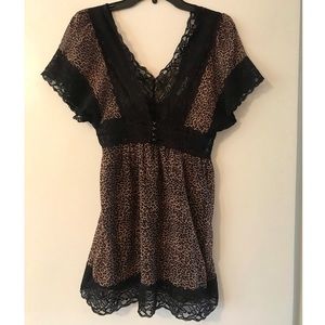 Leopard Dress- Small - Papaya